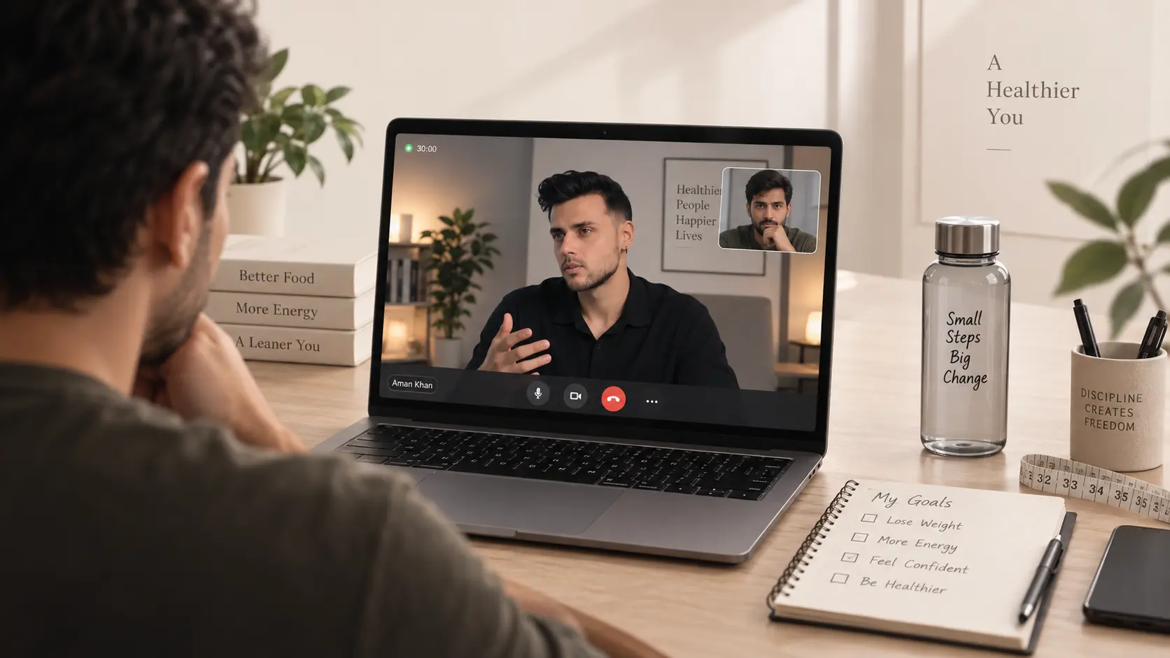 Live one-on-one Google Meet fat loss consultation