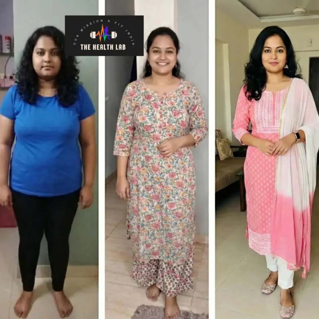 Pooja Nair before-and-after progress photos
