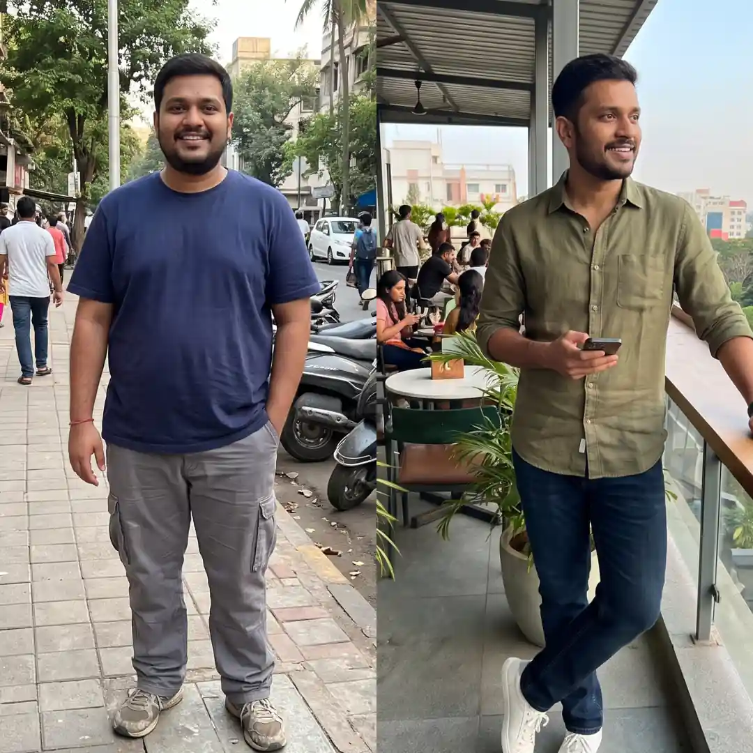 Harsh before-and-after progress photos